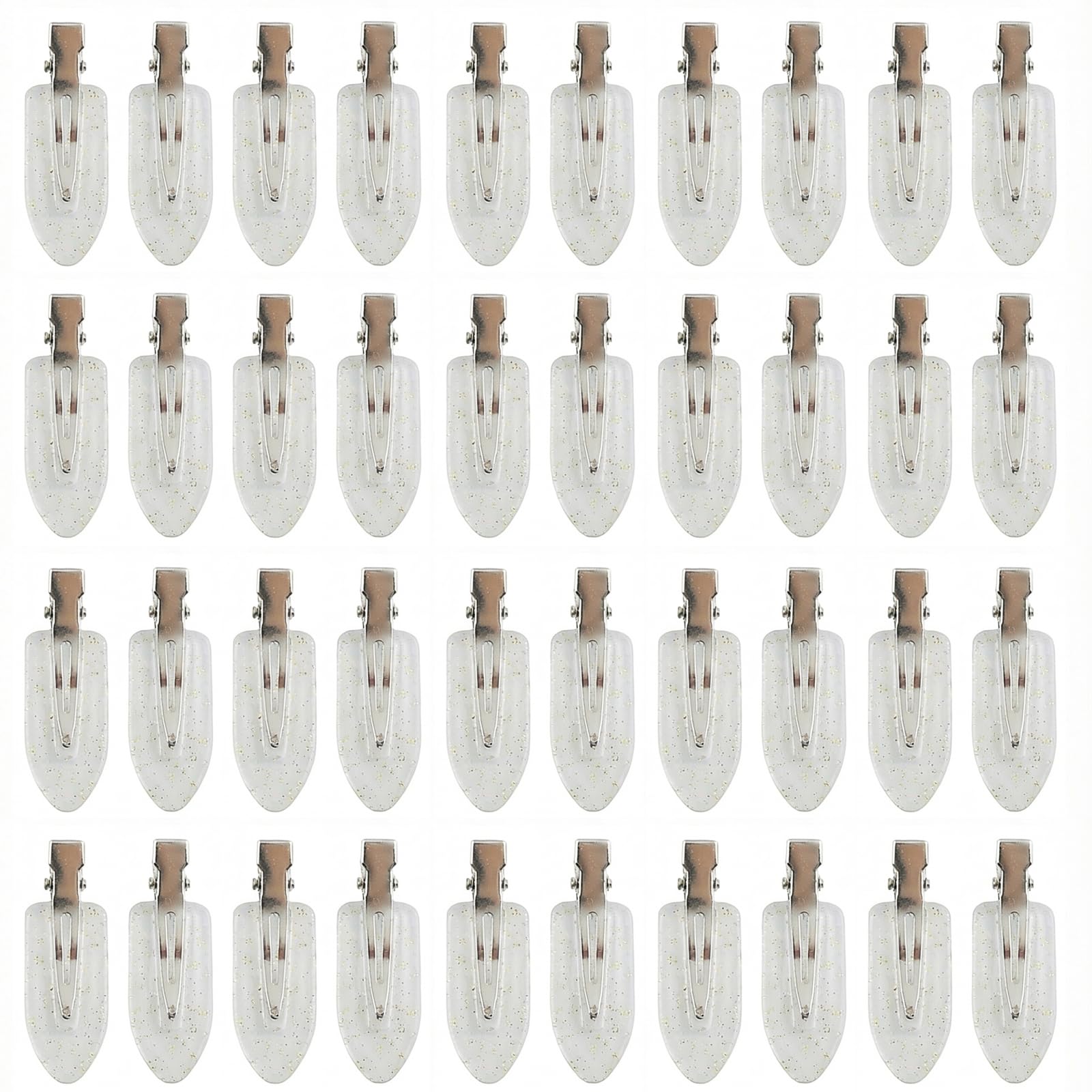 Eswala no-crease clips with flat surface prevent dents during styling.