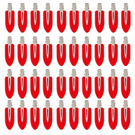 Eswala No Crease Hair Clips in red, secure styling without dents for makeup and bangs.