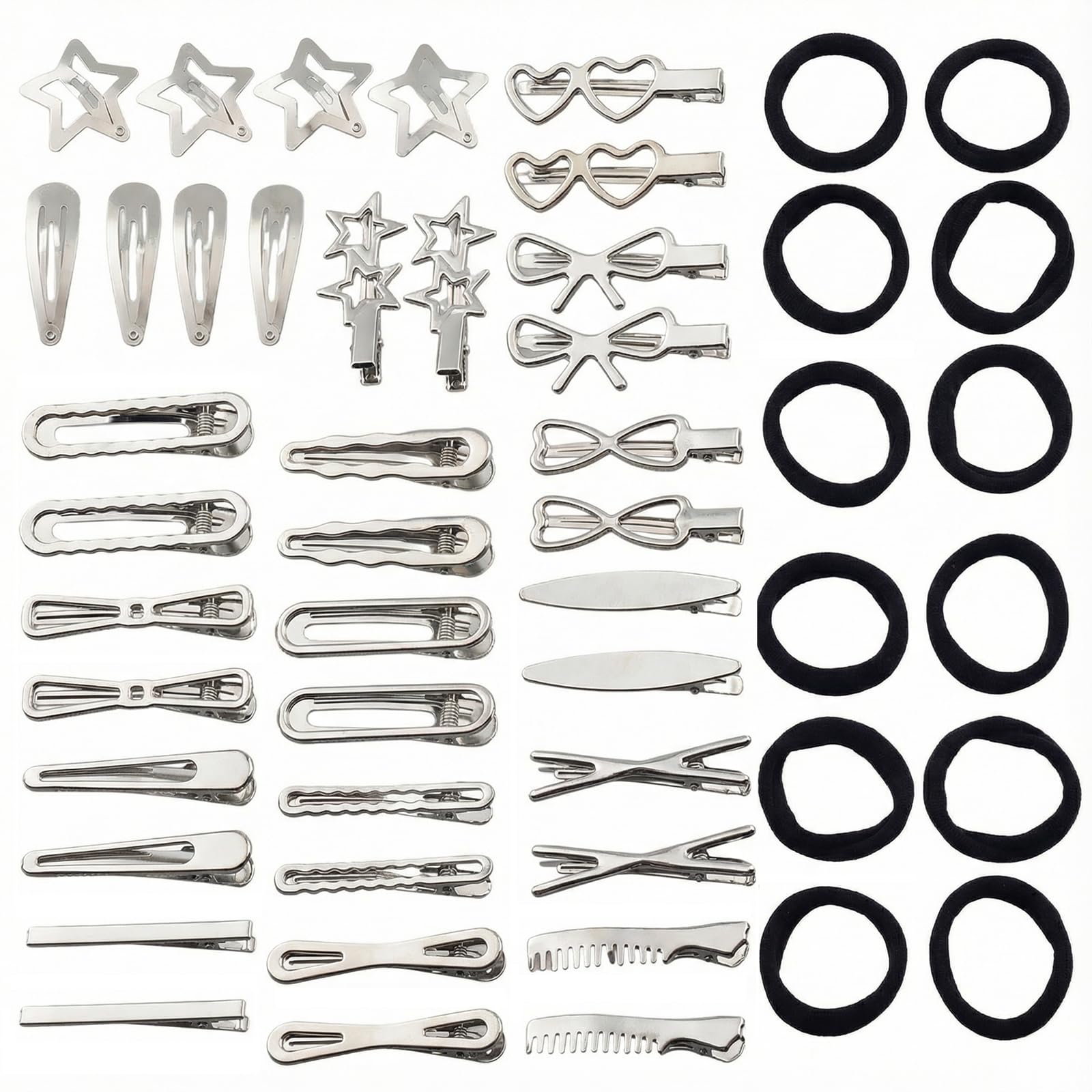 Eswala silver star hair clip for secure hold and playful style.