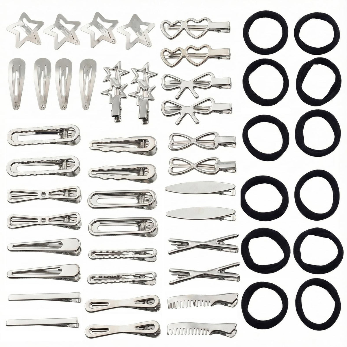 Eswala silver star hair clip for secure hold and playful style.