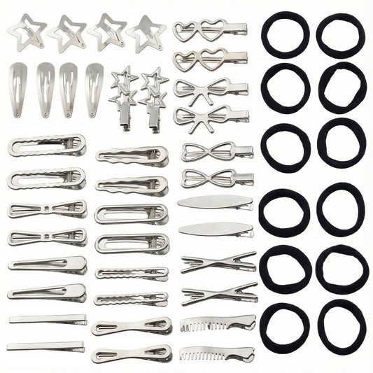 Eswala silver star hair clip for secure hold and playful style.