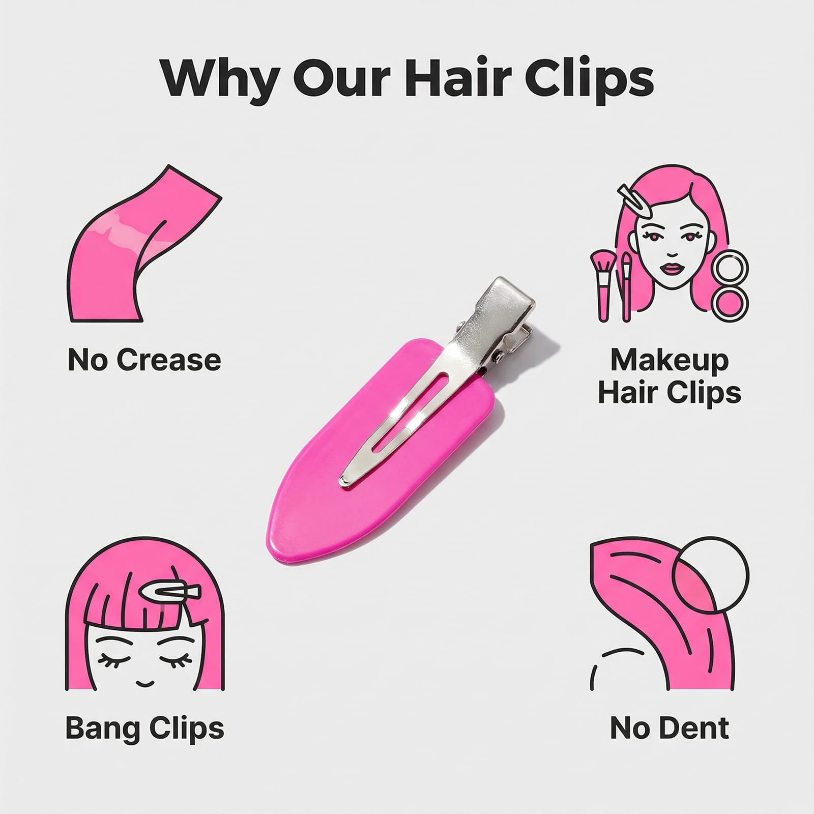 Eswala soft metal and plastic hair clip combines durability with gentle hold.