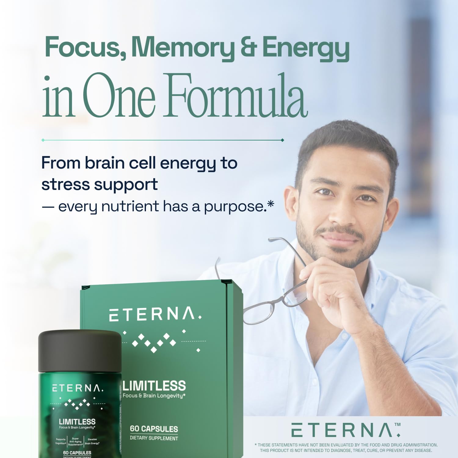 Illustration of L-Theanine and Choline for calm concentration
