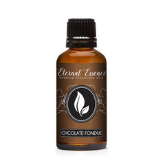 Chocolate Fondue 30ml amber glass bottle with black cap