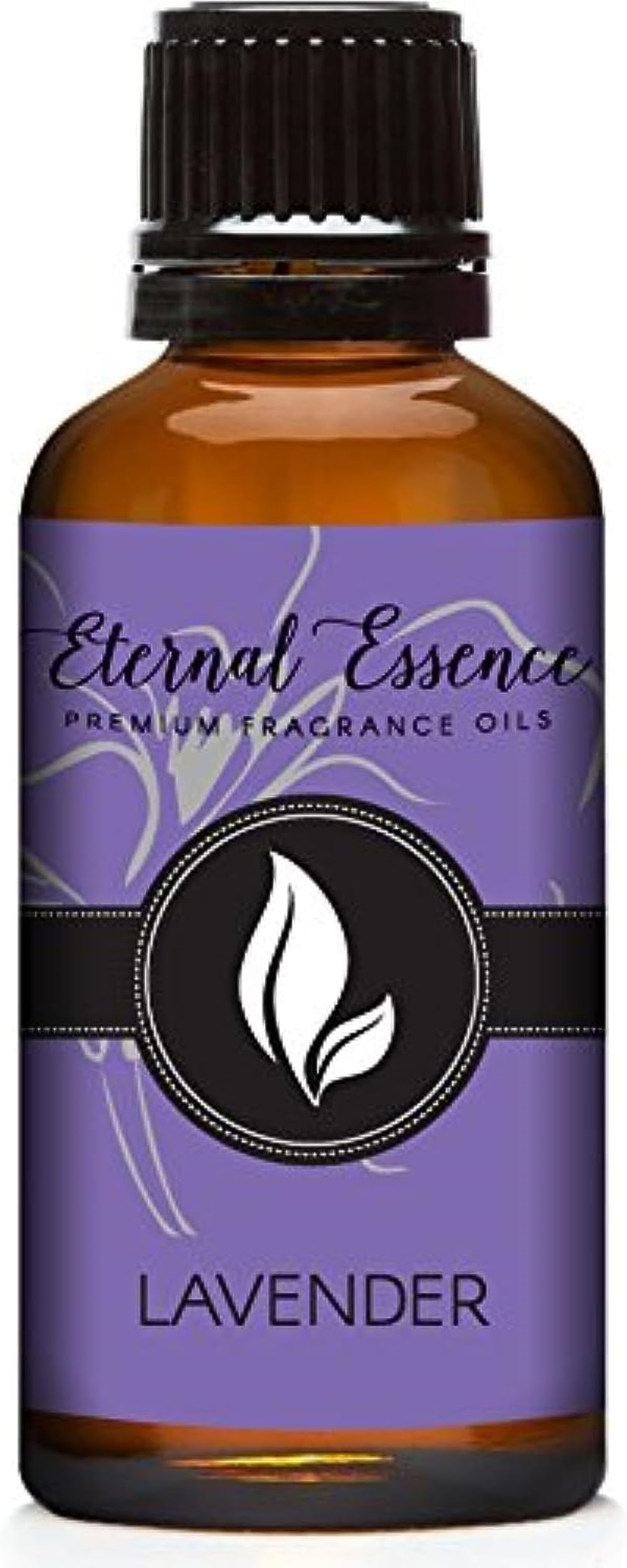 Amber glass bottle of Eternal Essence Lavender 30ml with dropper cap