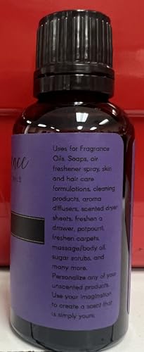 Open amber bottle showing dropper for lavender fragrance oil