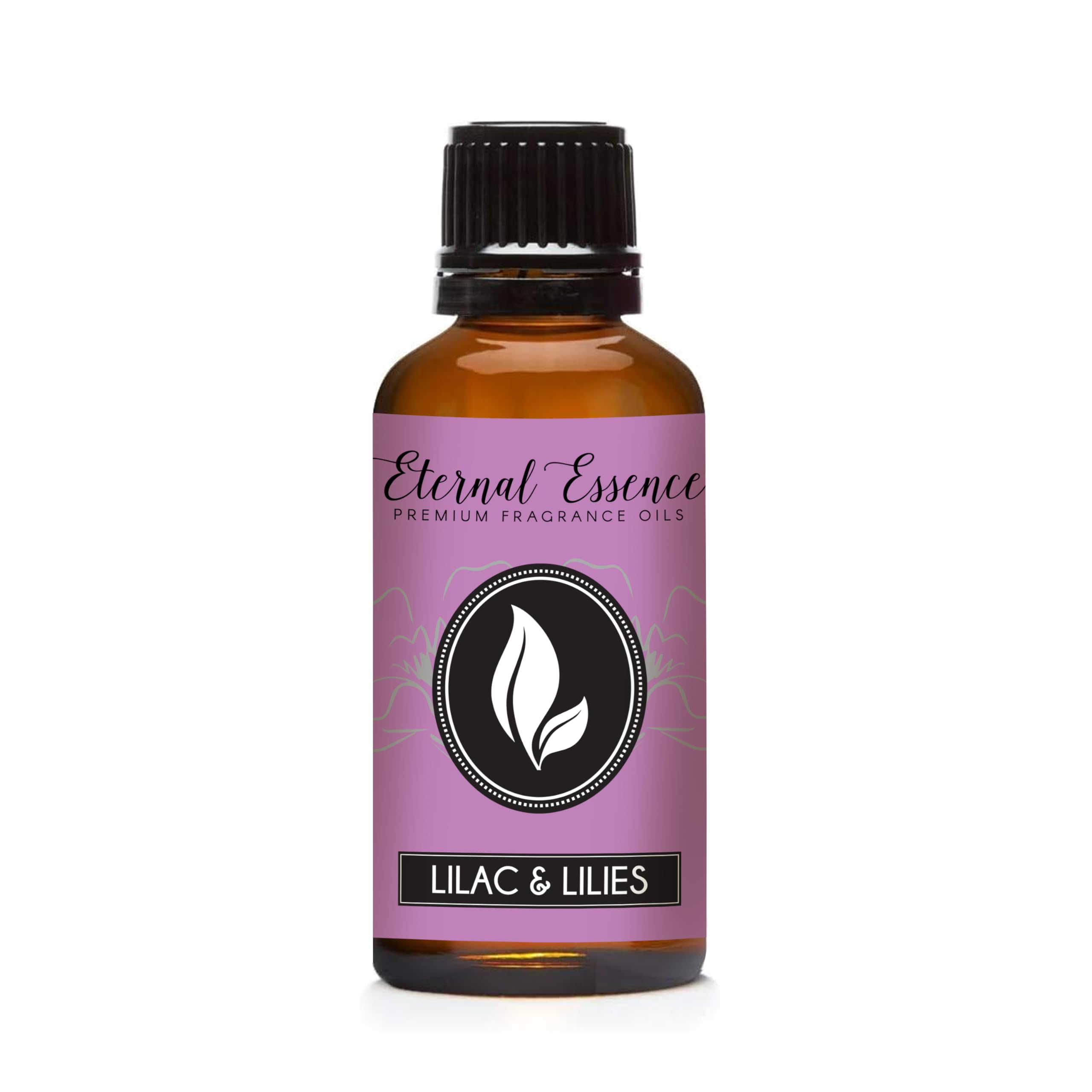 Lilac & Lilies 30ml fragrance oil bottle – front view