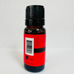 Amber glass 10ml bottle with black cap and dropper