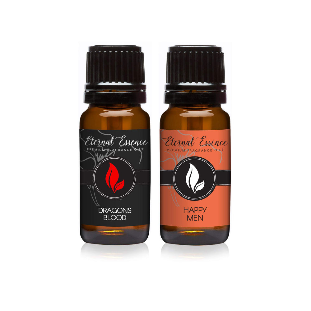Eternal Essence Oils 2 Pack 10ml bottles: Dragons Blood and Happy Men