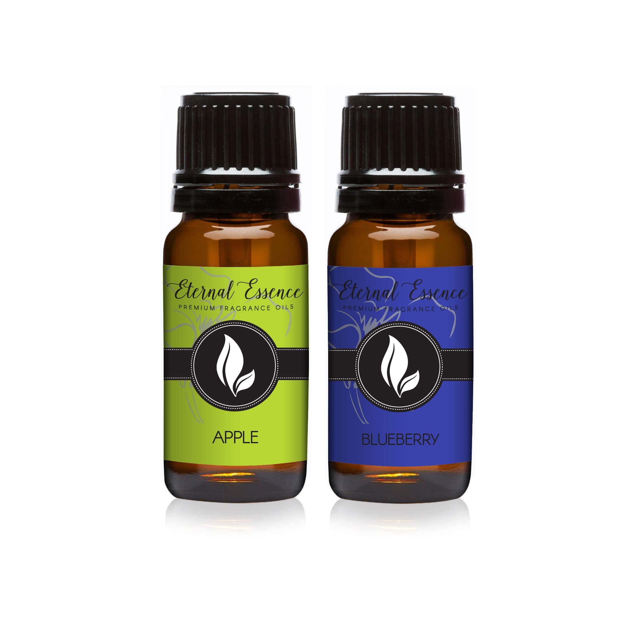 Eternal Essence Oils Apple & Blueberry 10ml amber glass bottle - front view