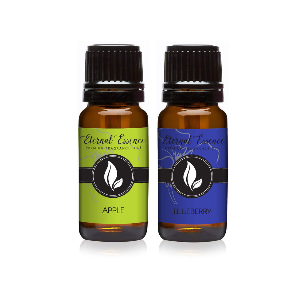 Eternal Essence Oils Apple & Blueberry 10ml amber glass bottle - front view