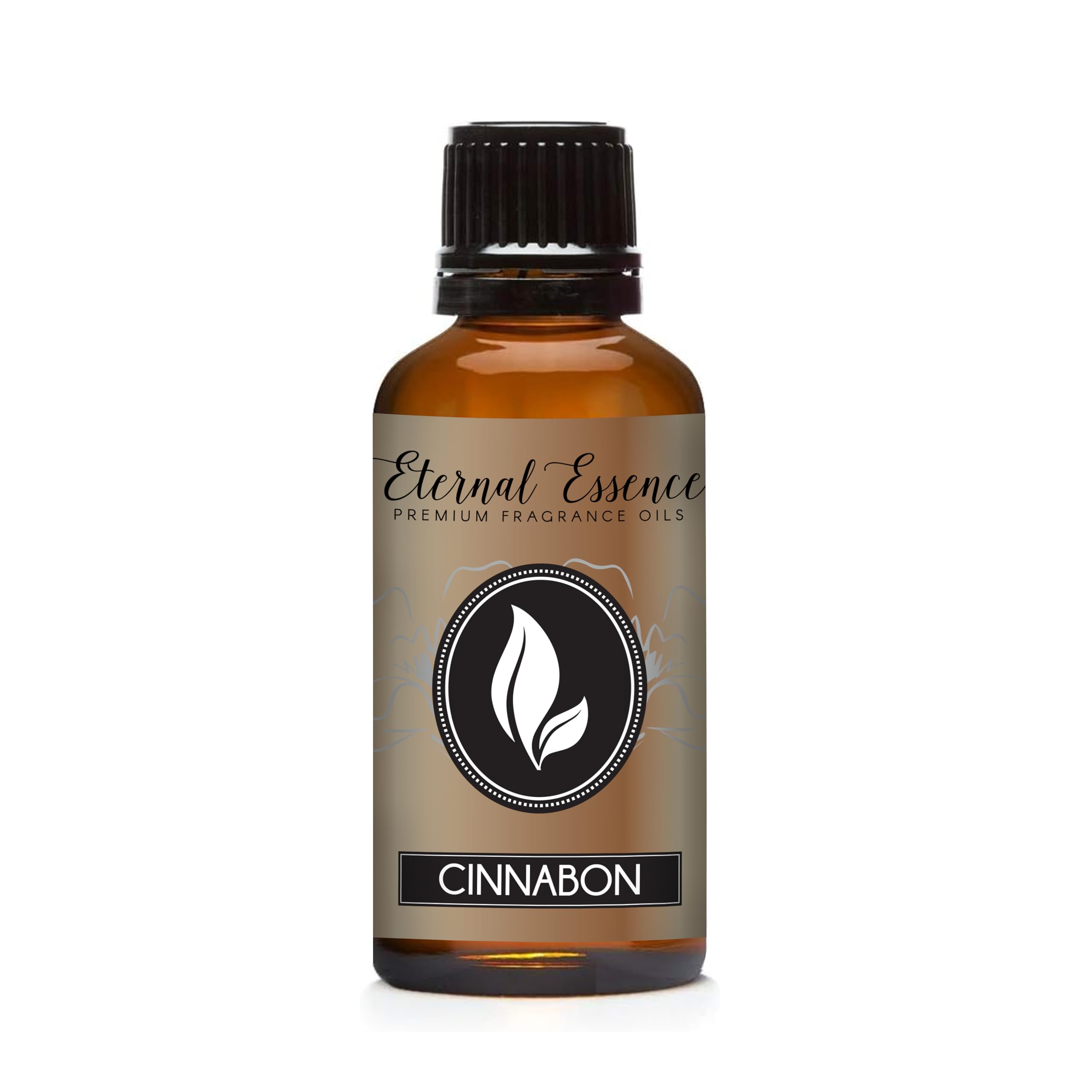 Cinnabon 30ml amber glass fragrance oil bottle with dropper