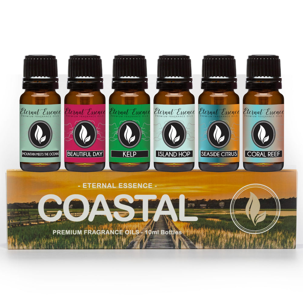 Group shot of Eternal Essence Oils Coastal Set of 6 - 10ml each