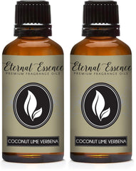 Two 30ml Coconut Lime Verbena fragrance oil bottles in pack