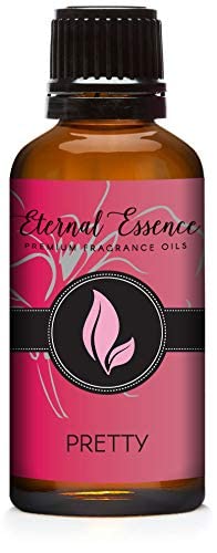 Amber glass 30ml bottle with black cap and dropper insert for Eternal Essence Oils Pretty