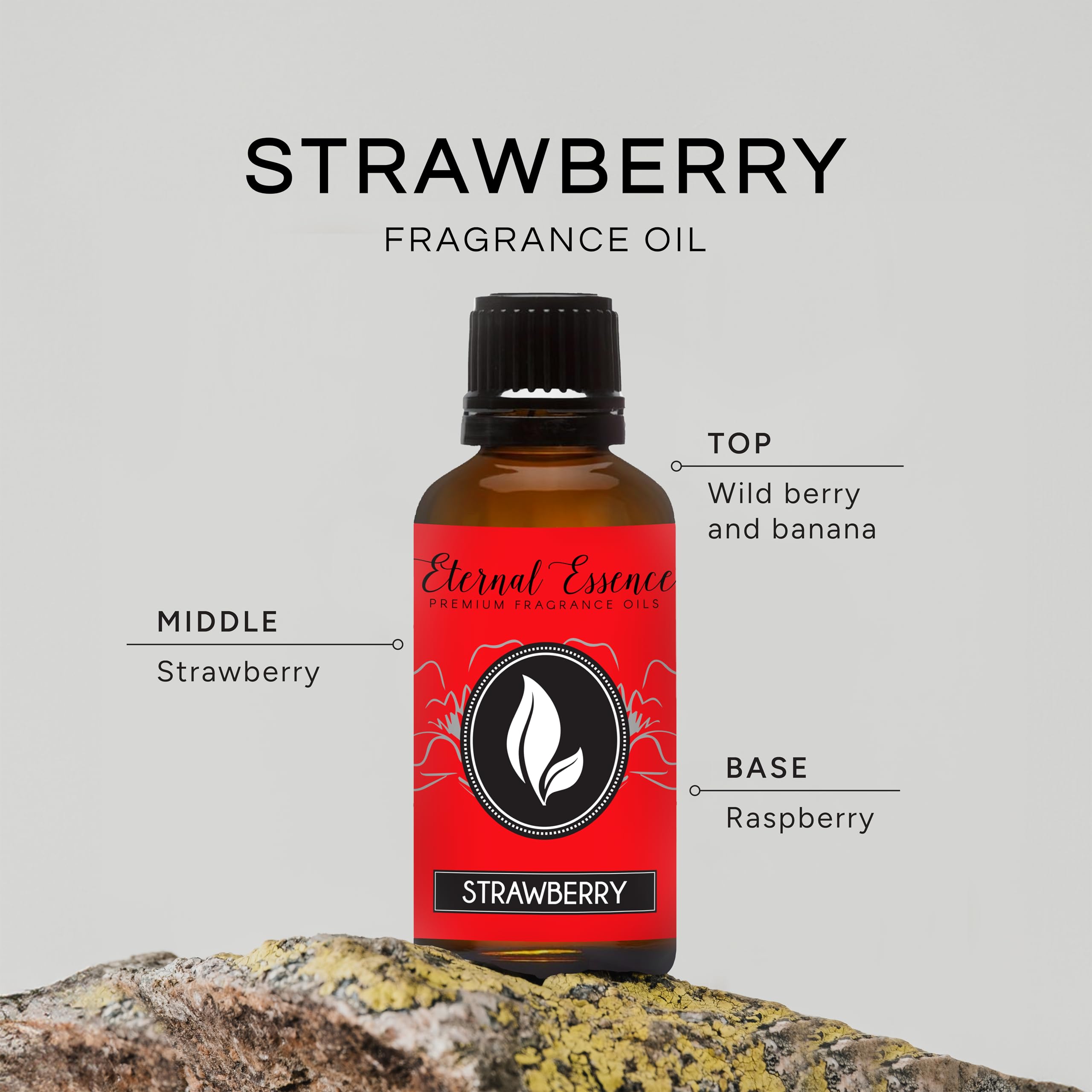 Pack shot of Eternal Essence Oils Strawberry fragrance oil 30ml