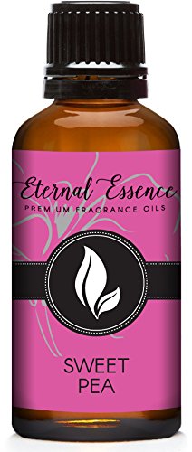 Bottle of Eternal Essence Oils Sweet Pea 30ml fragrance oil with dropper
