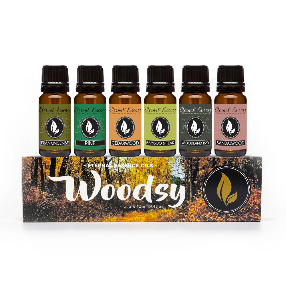 Pine fragrance oil bottle 10 ml (amber glass) – Eternal Essence Woodsy Set