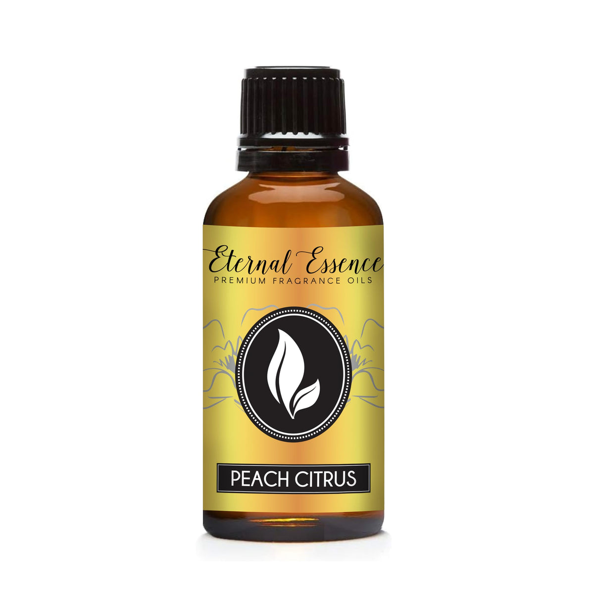 Amber 30ml Peach Citrus fragrance oil bottle with dropper