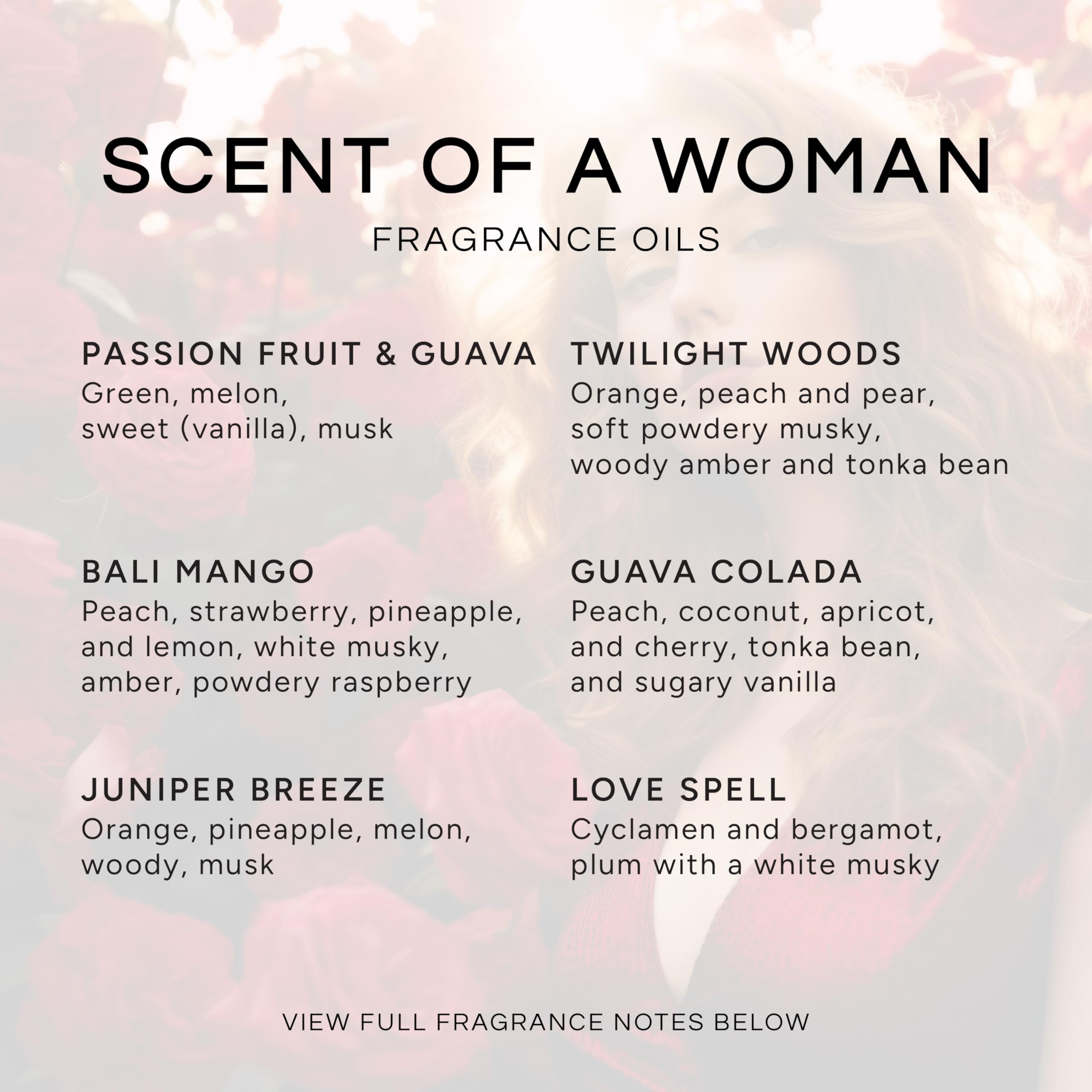 Scent of a Woman Set: Twilight Woods fragrance oil bottle, 10ml, amber glass