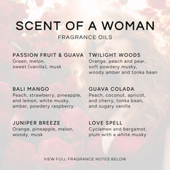 Scent of a Woman Set: Twilight Woods fragrance oil bottle, 10ml, amber glass