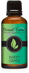 Eternal Essence Sweet Grass 30ml amber glass fragrance oil bottle