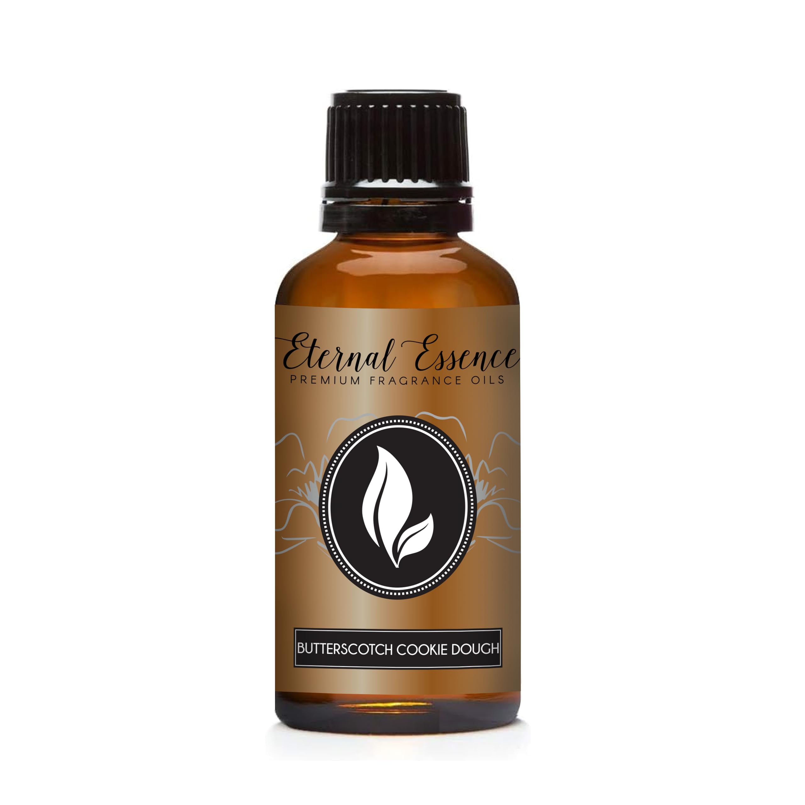 Amber glass 30ml bottle of Butterscotch Cookie Dough fragrance oil.