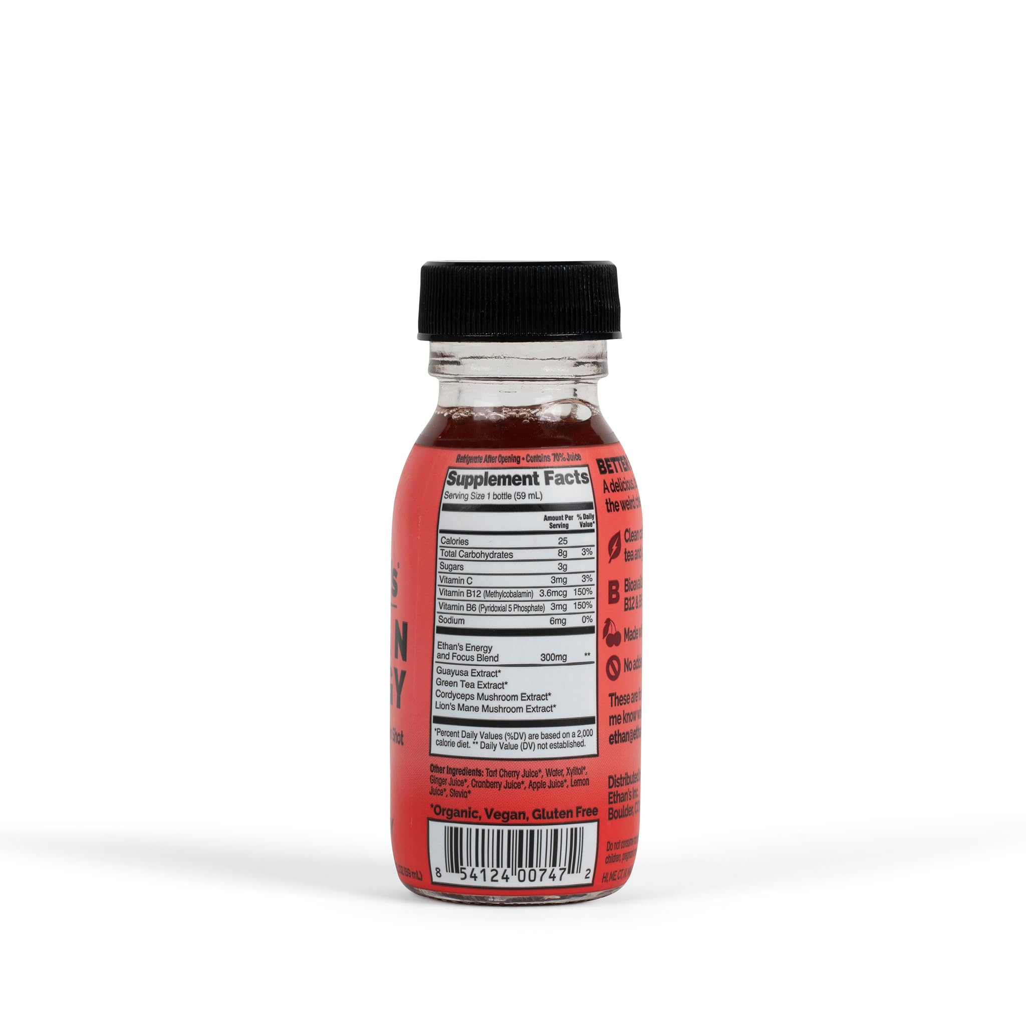Recyclable glass bottle and USA-made label