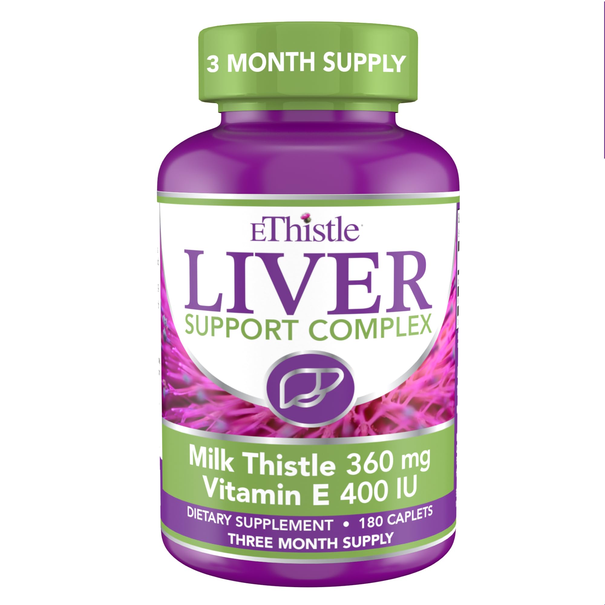 EThistle Liver Wellness bottle with 180 caplets