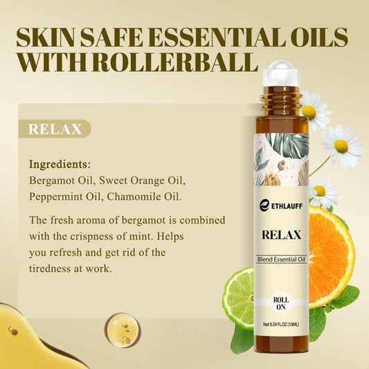 Calming diffuser setup featuring Ethlauff Relax Essential Oil