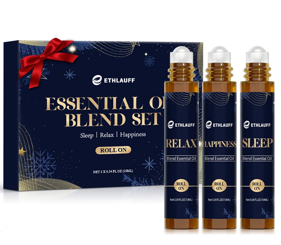 Ethlauff essential oil roller set packaging and branding