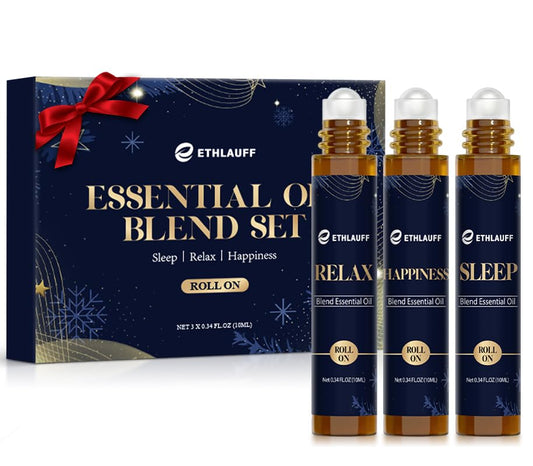 Ethlauff essential oil roller set packaging and branding