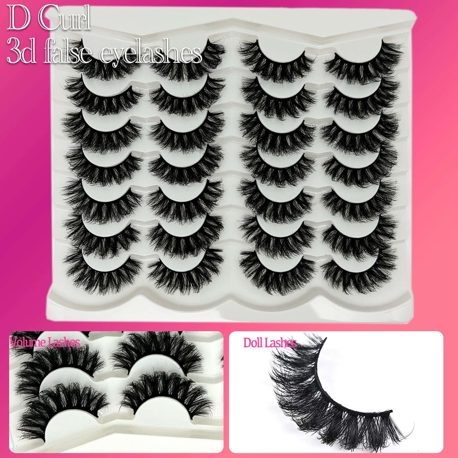 etokdos 6D volume lashes add soft-band comfort and fullness.