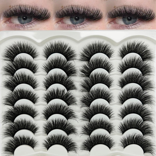 etokdos Mink Lashes Cat Eye CCurl 20mm for dramatic length.