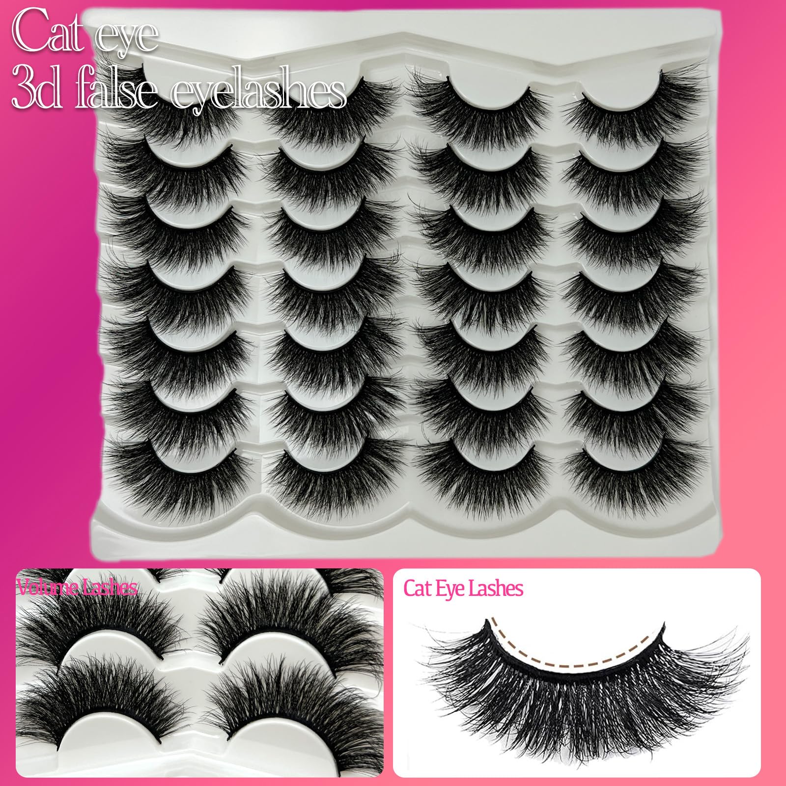 etokdos Mink Lashes soft-band 0.8mm for all day comfort.