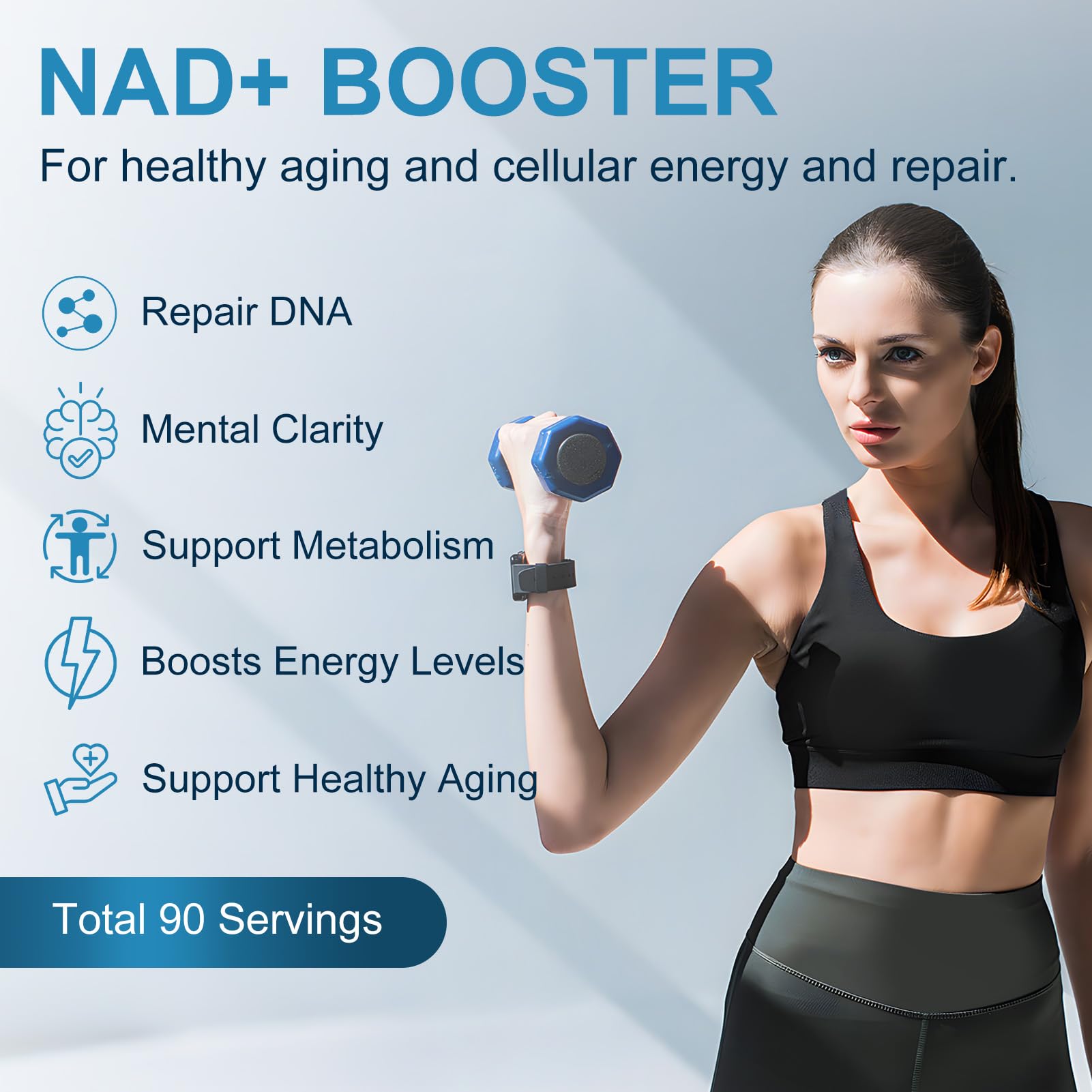 Close-up of NAD+ liposomal capsules