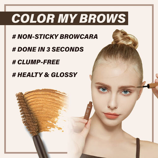 ETUDE Color My Brows demonstrates 3D natural color for fuller brows.