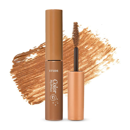 ETUDE Color My Brows brow mascara wand close-up for precise brow definition.