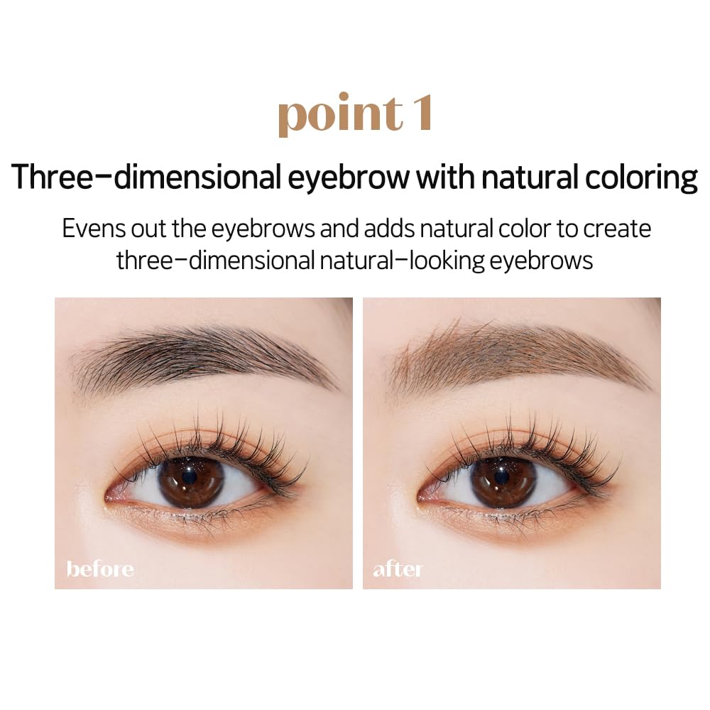 ETUDE Color My Brows nourishing formula with allantoin and beeswax supports brow moisture