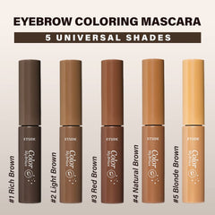 ETUDE Color My Brows with allantoin and waxes for moisture and shine.