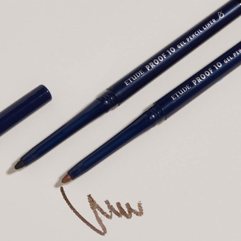 ETUDE Proof 10 Gel Pencil Liner black shade for definition.