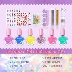 ETYJO glitter powders for nail art add sparkle to imaginative designs.