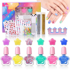 ETYJO kids nail polish set packaging showcases a bright, gift-ready presentation.