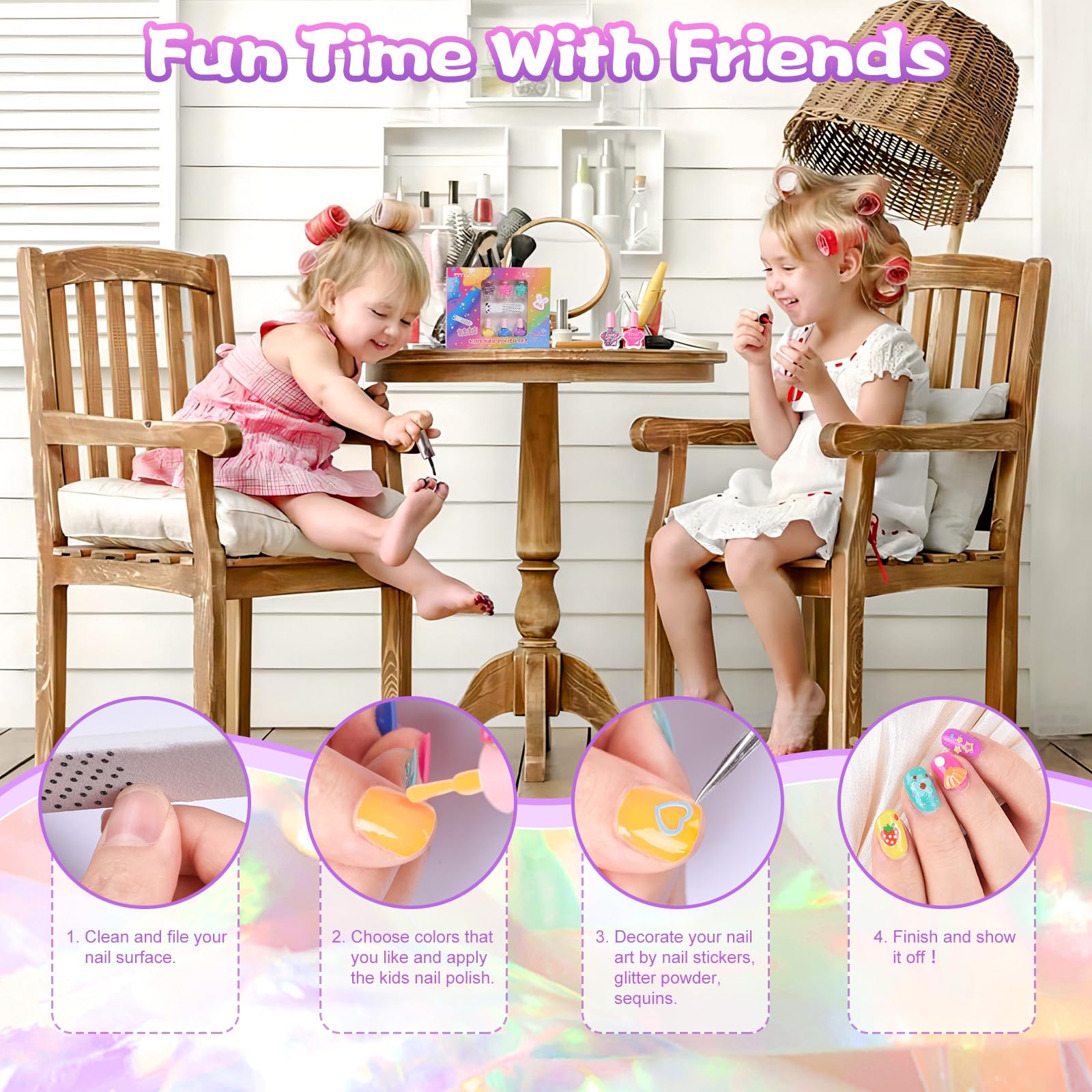ETYJO nail stickers variety supports endless designs for kids.