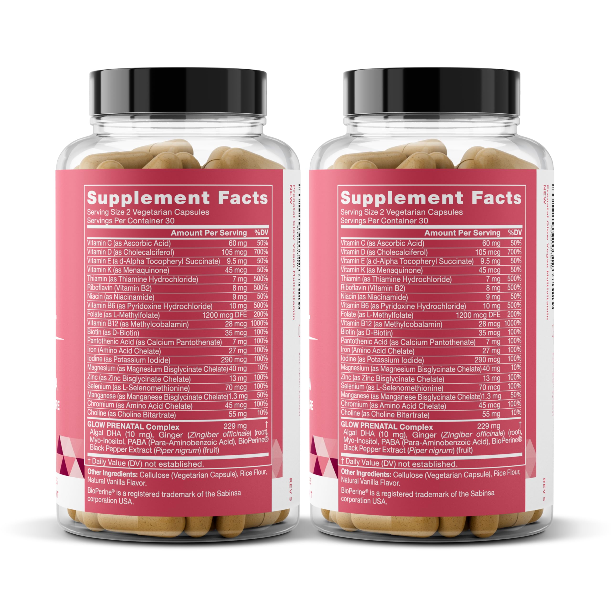 Daily-use dosage: two Glow capsules with a meal for easy routine