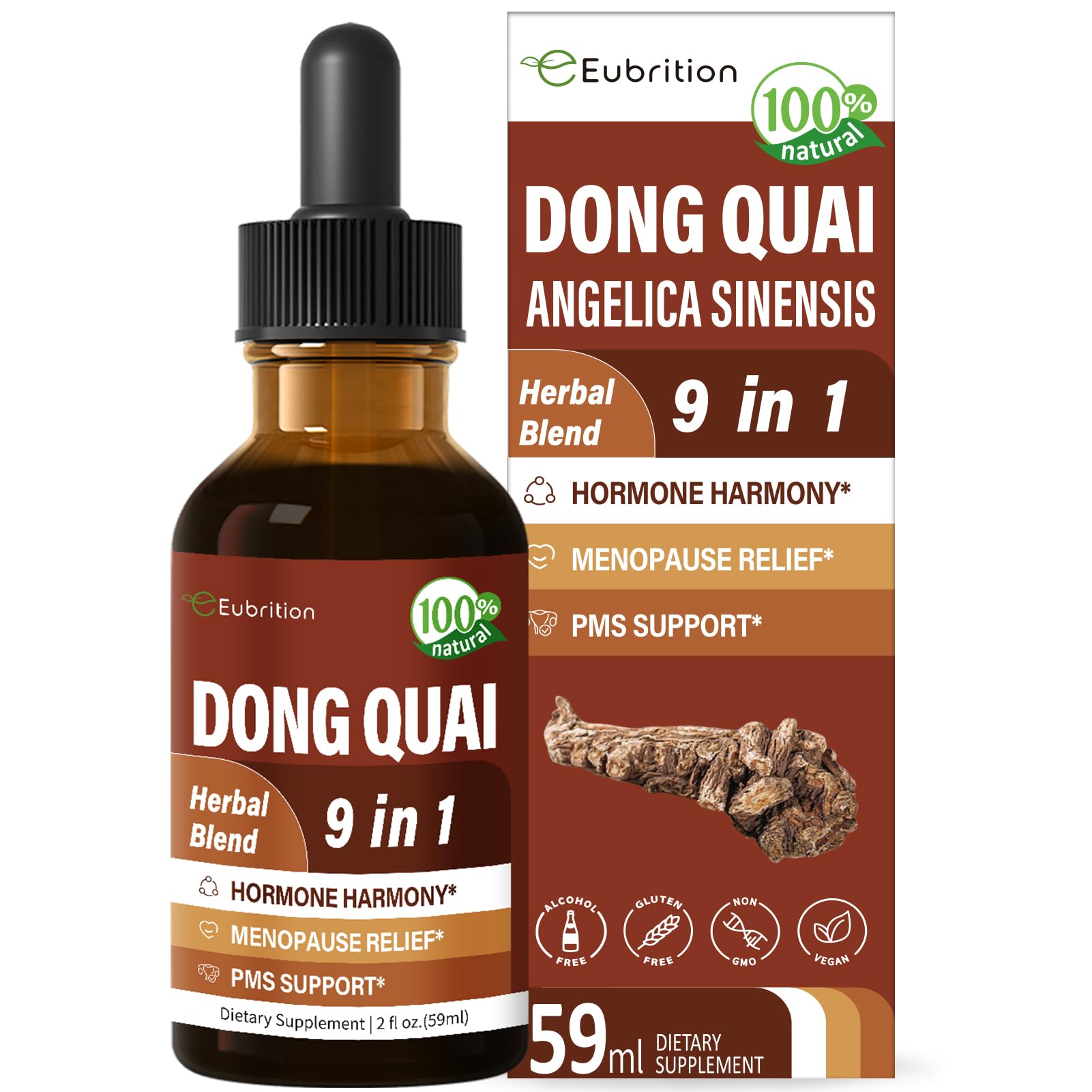 Eubrition Dong Quai liquid supplement bottle 2oz
