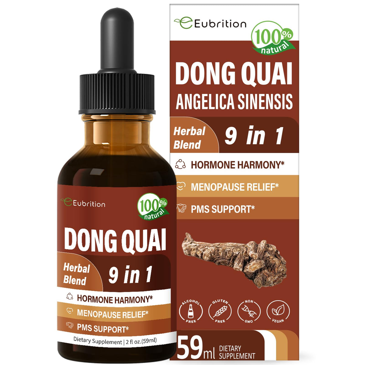 Eubrition Dong Quai liquid supplement bottle 2oz