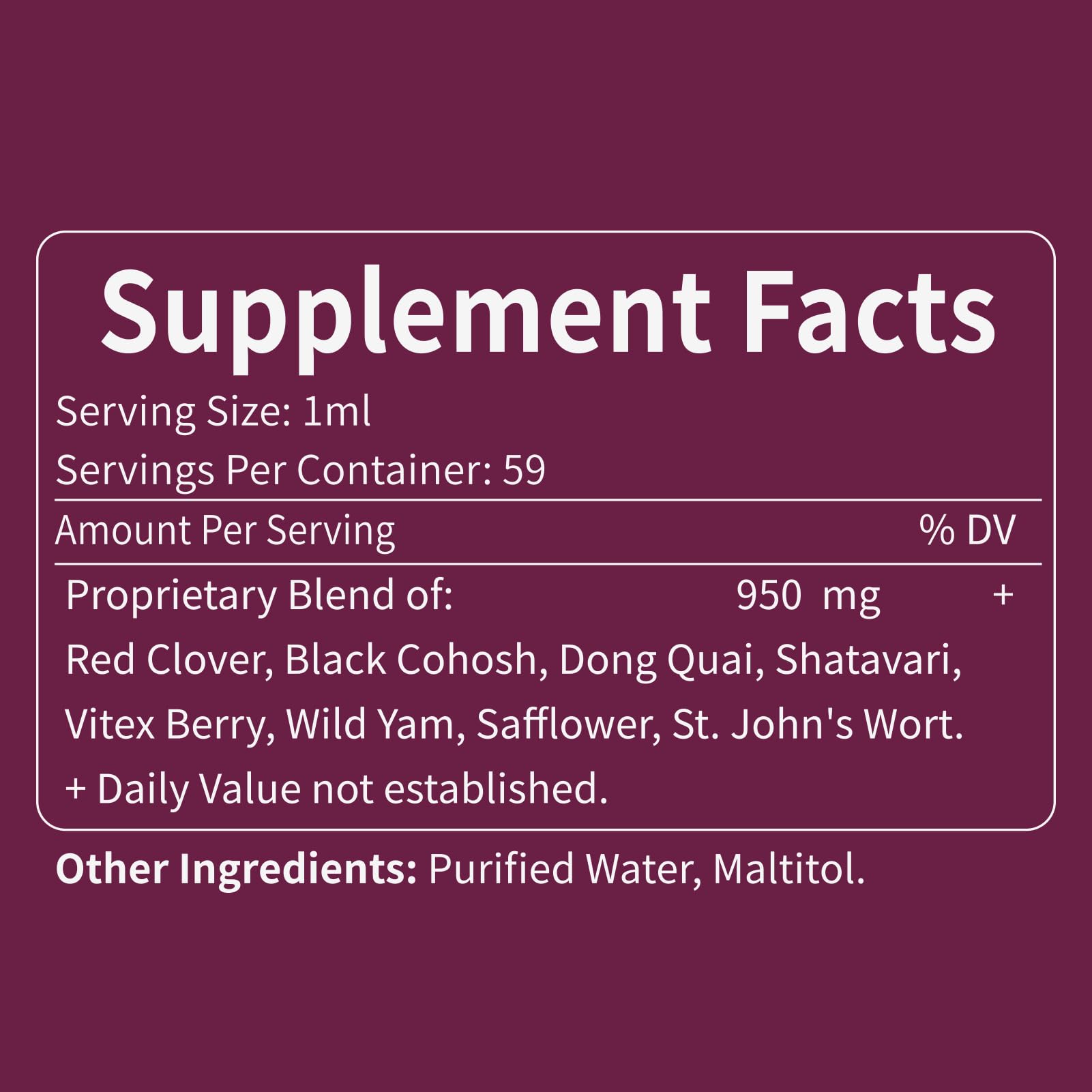 2 oz bottle of Eubrition Red Clover Drops