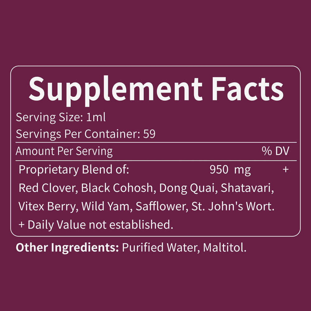 2 oz bottle of Eubrition Red Clover Drops