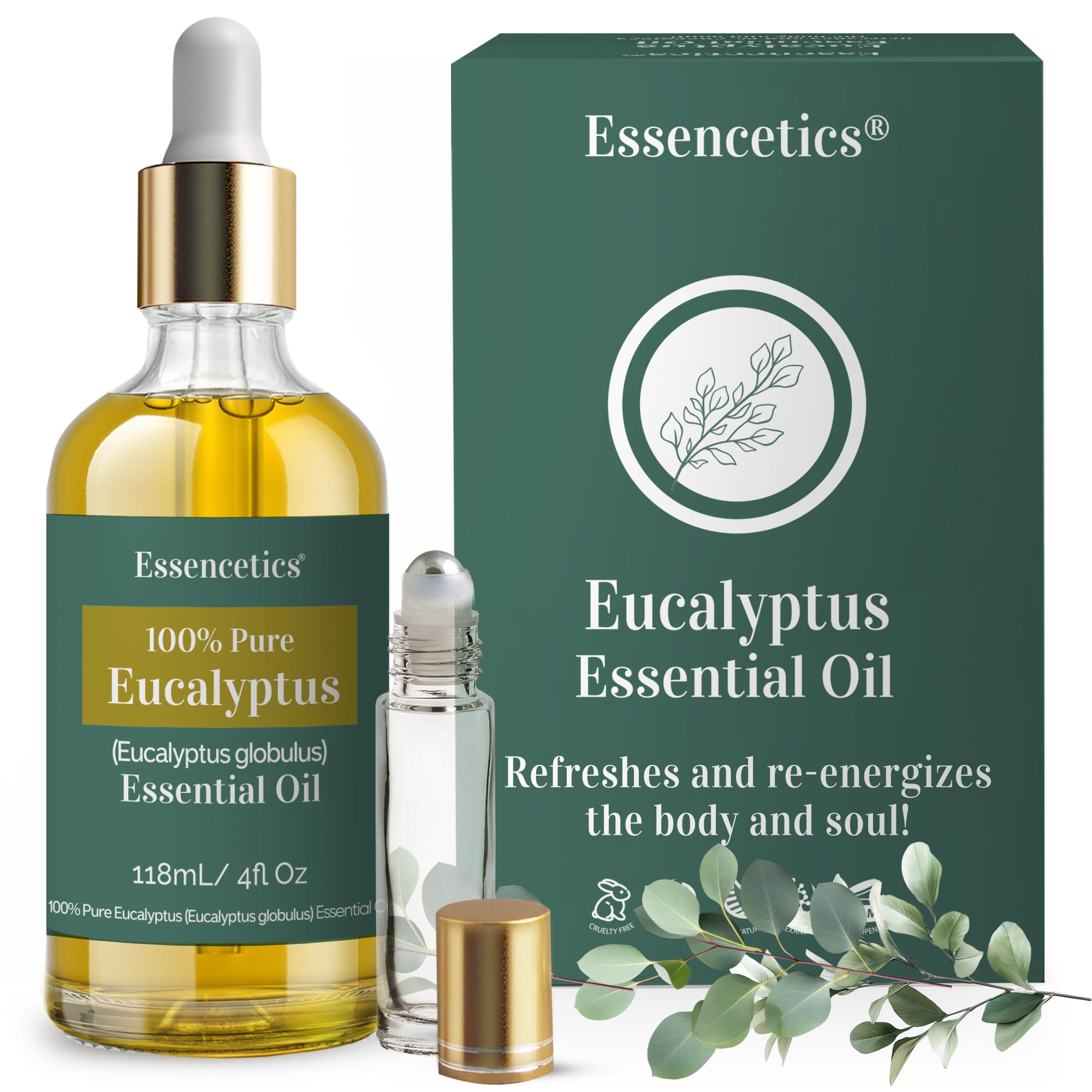 Eucalyptus essential oil 4oz bottle for diffuser